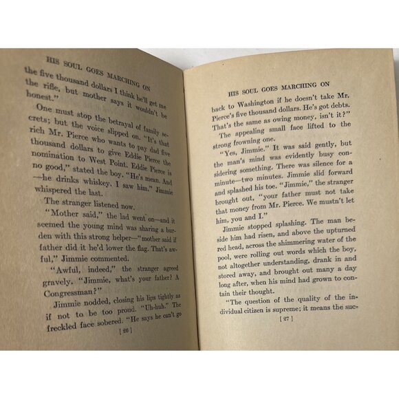 Vintage 1922 His Soul Goes Marching On HC Book By Mary Raymond Shipman Andrews - Picture 14 of 14